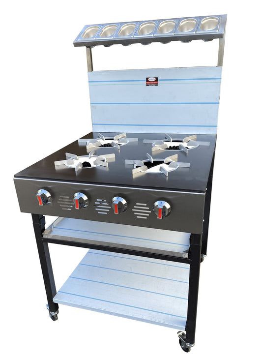 4 Burner Commercial Gas Cooker